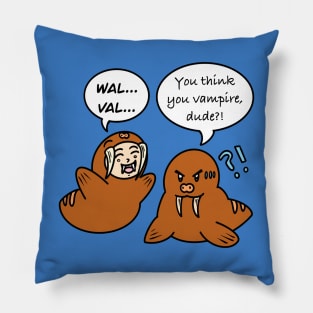 Cute cartoon walrus kid Pillow