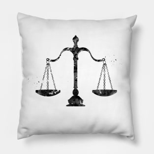 Scales of Justice Art Pillow