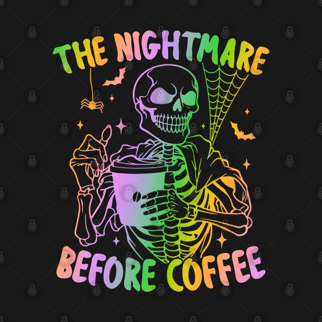 "Nightmare Before Coffee" Spooky Skeleton by FlawlessSeams