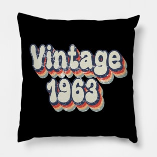 Vintage 1963 birthday Pillow