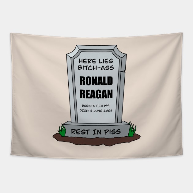 I Hate Ronald Raegan - Anti Republican - Liberal Tapestry by Football from the Left