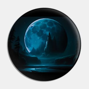 Full Moon Megalophobia Pin