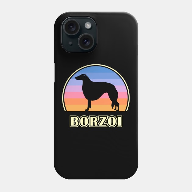 Borzoi Vintage Sunset Dog Phone Case by millersye