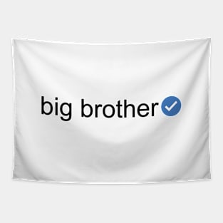 Verified Big Brother (Black Text) Tapestry