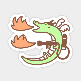 Dragon With A Flamethrower 2 Magnet