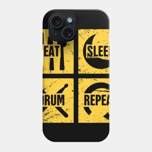 Eat, Sleep, Drum | Funny Percussion Drums Drummer Phone Case