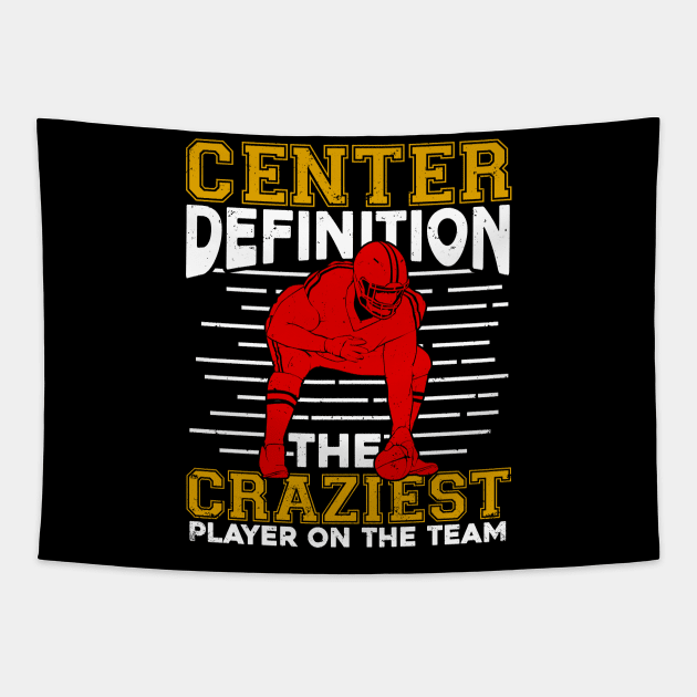 Funny American Football Center Gift Tapestry by Dolde08