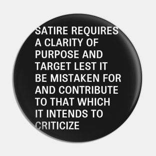 Satire Pin