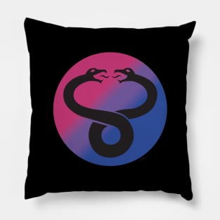 Evil Spirits Shield (Bi Pride Colors) Pillow