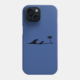 Waves on the beach, waves on the beach under palm trees Phone Case