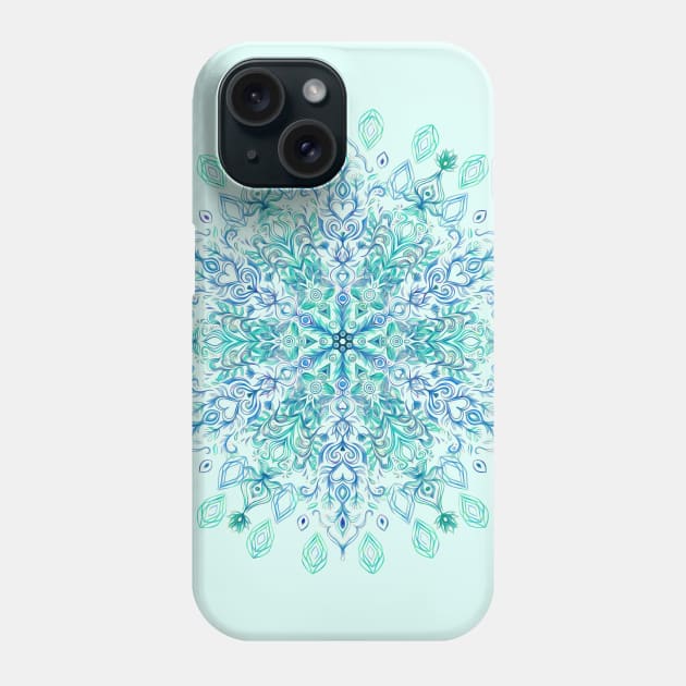 Peppermint Snowflake on Cream Phone Case by micklyn