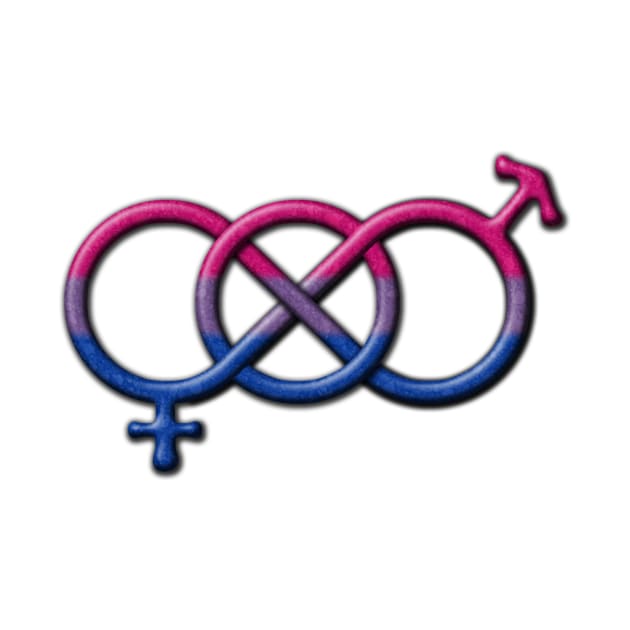 Bisexual Pride Flag Colored Gender Knot Symbol by LiveLoudGraphics