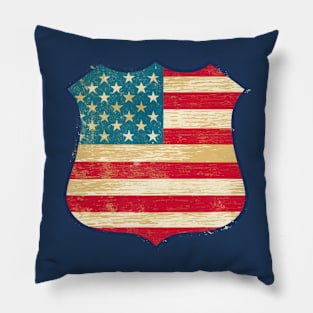 USA Flag Vintage textured Pillow