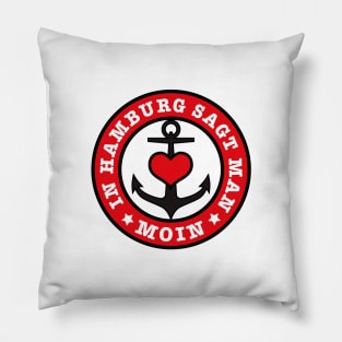 102 In Hamburg sagt man MOIN Anker Herz Love Pillow