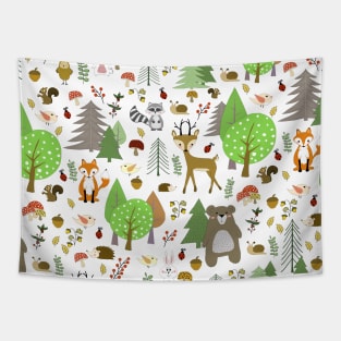 Forest animals pattern Tapestry