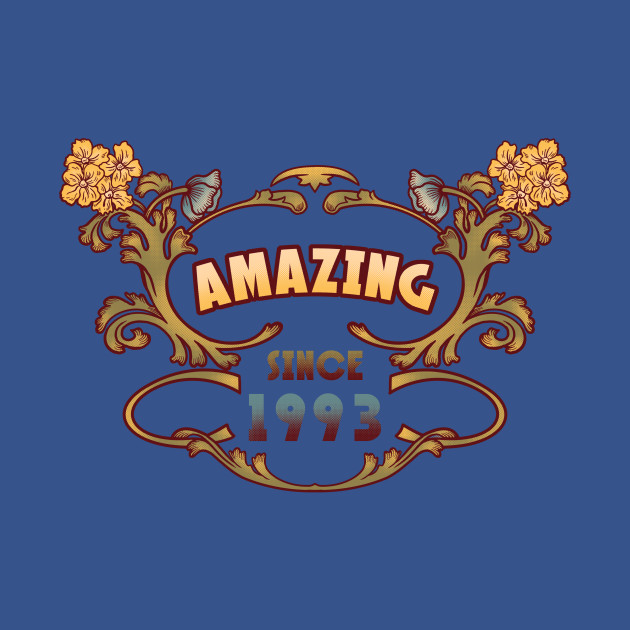 Discover AMAZING SINCE 1993 art nouveau vintage retro 90s - 90s - T-Shirt