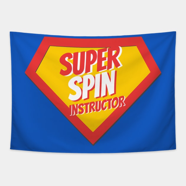 Spin Instructor Gifts | Super Spin Instructor Tapestry by BetterManufaktur