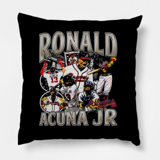 Ronald Acuna Jr. Retro Bootleg Pillow