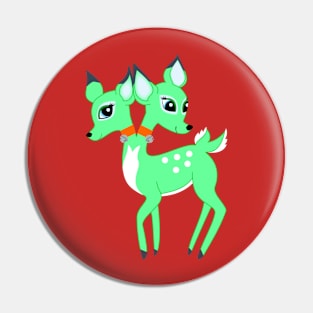 The Twins (green) Pin