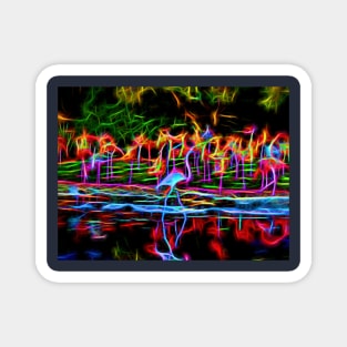 Flaming Flamingos Magnet