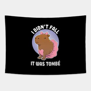 I didn't fall it was tombé Capybara Ballerina Costume Tapestry