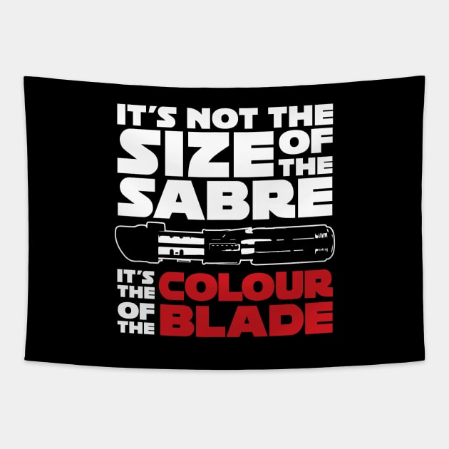 Size Matters Not (Red UK) Tapestry by DemShirtsTho