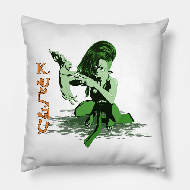 Kafi Pillow by Jae the Dog Leech