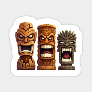 Three Tiki Statues - Getting Freaky At The Tiki Magnet