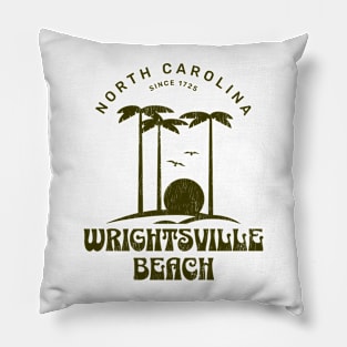 Wrightsville Beach, NC Summertime Vacationing Palm Trees Sunset Pillow