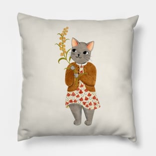 cat berry Pillow