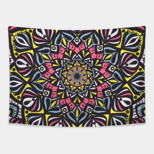 Mandala colorful flower pattern Tapestry