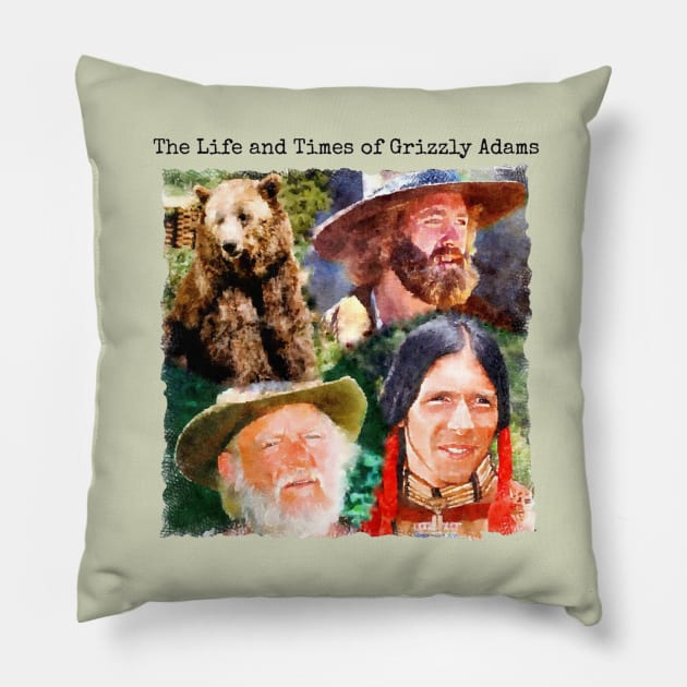 The Life and Times of Grizzly Adams Pillow by Neicey