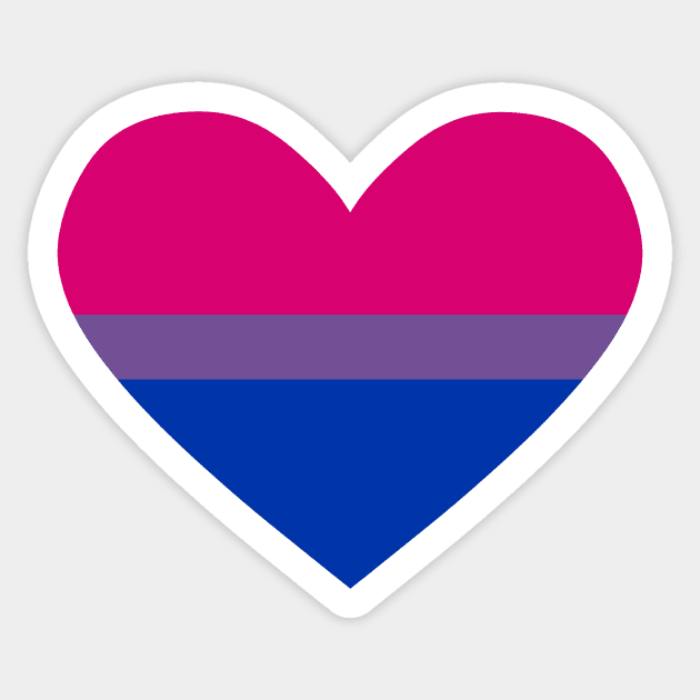 Bisexual Heart Stickers (250 Stickers)