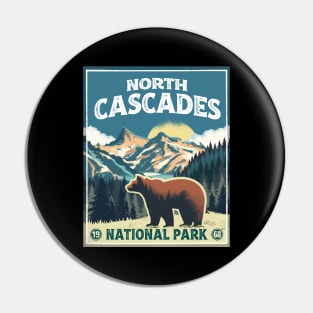 North Cascades National Park Bear Vintage Pin