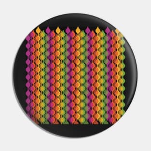 Graphic retro pattern, drops on string Pin