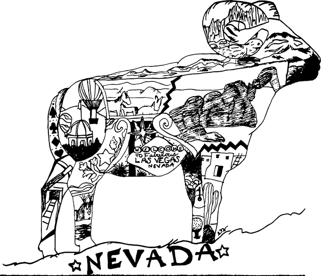 Home Means Nevada Kids T-Shirt by zwaite3g