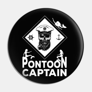 Pontoon Captain with mermaids Pin