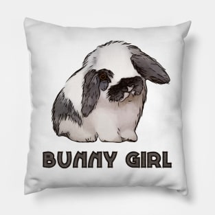 Cute Rabbit Bunny Girl Design Pillow