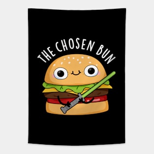 The Chosen Bun Cute Food Warrior Bun Pun Tapestry