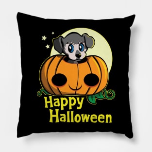 Happy Halloween with a Cute Pumpkin Puppy Pillow