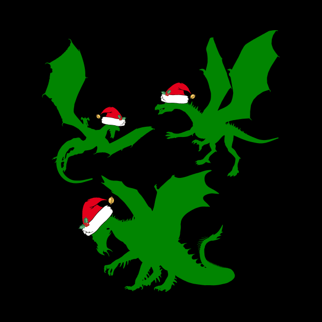 Cool Christmas Dragon Santas by epiclovedesigns