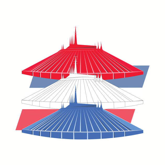 Space Mountain - Fourth of July - Red White and Blue by WearInTheWorld