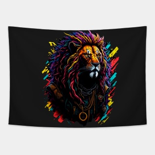 Roaring Style: Urban Lion King Tapestry