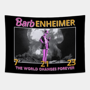 Barbenheimer 2023 Retro Look Fan Art Design Tapestry