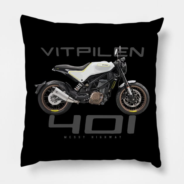 Husqvarna Vitpilen 401 18, Sts Pillow by MessyHighway