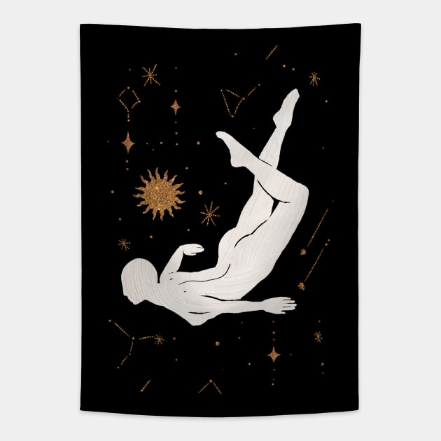 Astro Celestial Feminine Abstract Bodycare Prints Tapestry by NJORDUR