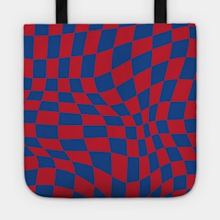 Palace Distorted Checkered Pattern Tote