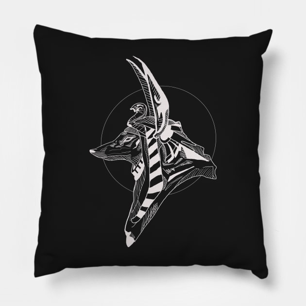 Anubis in white Pillow by beamqueen21