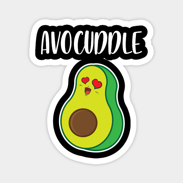 20200611 Avocado Couples Lets Avocuddle2 Magnet by Hasibit