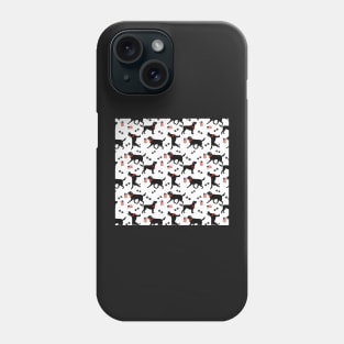 Patriotic Black Lab Pattern Labs with American Flags and Paw Prints Independence Day Memorial Day Phone Case